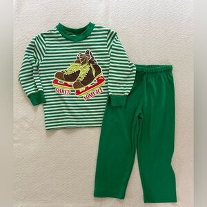Chez Ami Patsy Aiken Loungewear Set with Ice Hockey Graphic